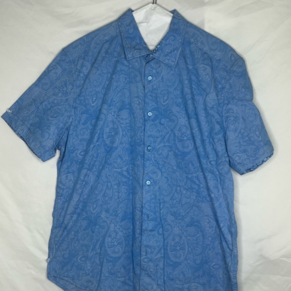 Robert Graham Blue Casual Button Down Shirt